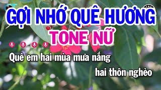 Karaoke Gợi Nhớ Quê Hương Tone Nữ ( Em ) Nhạc Sống Mới | Karaoke Kim Liễu