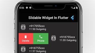 Slidable Widget Flutter