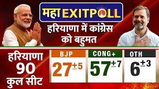 Exit Poll 2024 | J&K, Haryana Elections LIVE : हरियाणा में Congress को बहुमत LIVE | INDIA | LIVE