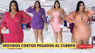 Vestidos cortos pegados al cuerpo || Moda para gorditas 2022 || Plus size fashion