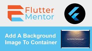 Flutter - How To Give A Container A Background Image