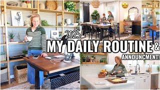 MY DAILY ROUTINE FOR 2025 & A BIG ANNOUNCEMENT!! 7AM MORNING ROUTINE | CLEANING & ORGANIZING ROUTINE