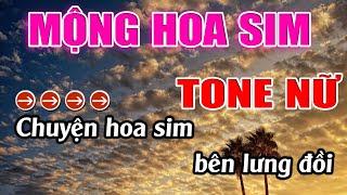 Mộng Hoa Sim Karaoke Tone Nữ ( Am ) Karaoke Lâm Beat - Beat Mới