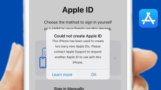 Could Not Create Apple ID: This iPhone Has Been Used To Create Too Many New Apple ID (2024)