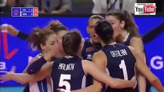 Italy - Brazil W VNL 2018 - Full Match Highlights - HD