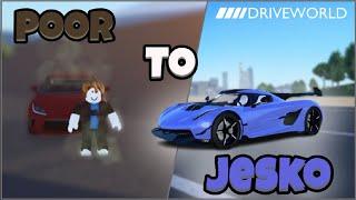 Going From POOR To Jesko! (Drive World)