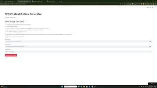 SEO Content Outline Generator Tool