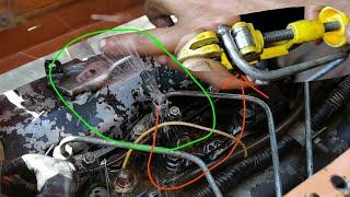 how to injector pipe fuel leaking pipe easy repair