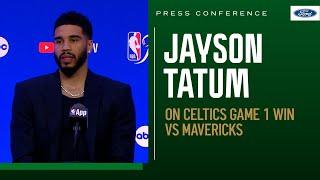 POSTGAME PRESS CONFERENCE: Jayson Tatum after crushing Mavericks in Game 1 of NBA Finals