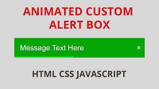 Animated Custom Alert Box using by Html Css Javascript