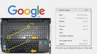 Chrome 54 Beta Right Click to Exit Full Screen I'm happy