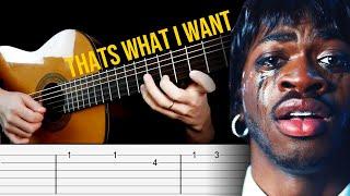 THATS WHAT I WANT (Lil Nas X VOCALS) Guitar Tabs Tutorial | Cover