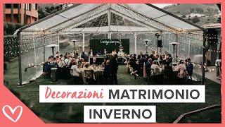 IDEE DI DECORAZIONI PER UN MATRIMONIO IN INVERNO