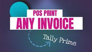 Pos print in normal invoice TALLY PRIME