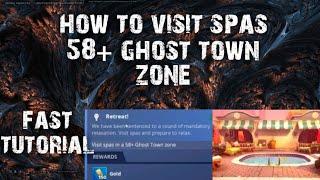 HOW TO VISIT SPAS 58+ GHOST TOWN ZONE FORTNITE SAVE THE WORLD