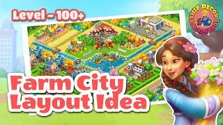 Farm City Layout Idea || Level - 100+ || Township Decor Ideas