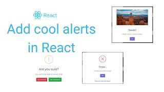 Alerts in React js | alert popup in reactjs | sweet alert in reactjs