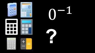 What happens if you raise 0 to the power of -1 on different calculators?