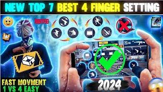 2024 New Top 7 Best 4 Finger Custom Hud Free Fire {MOVMENT+HEADSHOT}4 Finger Custom Hud Free Fire 