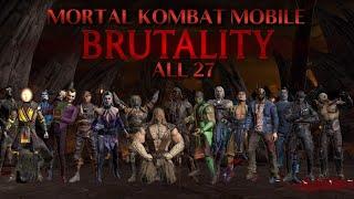 Mortal Kombat Mobile All 27 Brutalities Update #mkmobile