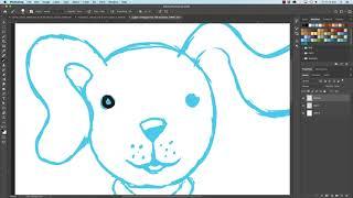 1-minute Digital Drawing of a Puppy