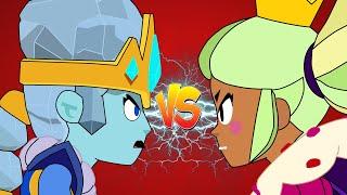 ️AMBER FROST QUEEN VS MANDY ️BRAWL STARS ANIMATION  Part #|2  |  Candyland | LEDYMATION