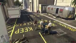 GTA 5 SECURITY GUARD VS NPC FIGHTS part1