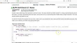 Building Java Programs Self-Check 8.7 Name