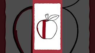 Draw a apple #shorts #doodle #easydrawing