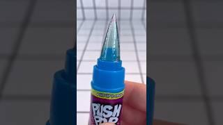 Blue push pop candy jelly food mukbang