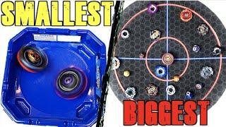 The SMALLEST Beyblade Stadium VS The BIGGEST Beyblade Stadium