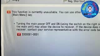 How to remove error e000061-001 in canon imagepress c700 | Daily new solutions | #canon #howto