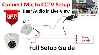 CCTV MIC Connection | Connect a Microphone to DVR | CCTV Mic Installation | DVR Mic