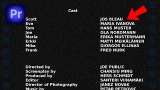 How To Make Credits In Premiere Pro
