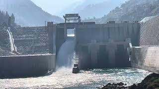 Boulders appeared in dam downstream