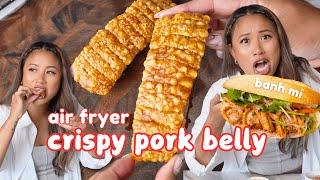 The EASIEST Air Fryer Crispy Pork Belly (Banh Mi)