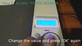 How to disable toner sensor for OKI C330 C310 C530