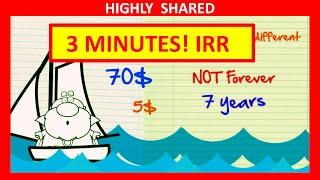  3 Minutes! Internal Rate of Return IRR Explained with Internal Rate of Return Example