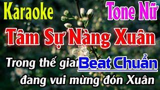 Tâm Sự Nàng Xuân Karaoke Tone Nữ ( F#m ) Karaoke Lâm Organ - Beat Chuẩn