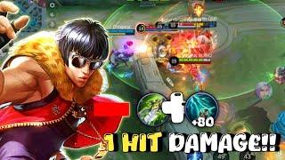 BOWO SI CHEATER 1 HIT | CHOU BUILD TERSAKIT - TOP GLOBAL CHOU MLBB