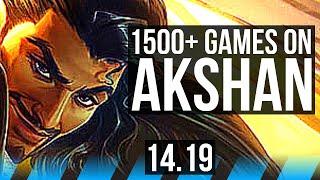 AKSHAN vs YASUO (MID) | 15/1/9, 1500+ games, Legendary | EUW Master | 14.19