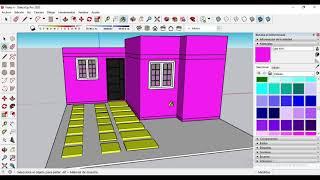 TUTORIAL Básico  SKETCHUP 2020 en español - Video 5 ️ aplicación de MATERIALES  (Fácil y rápido)