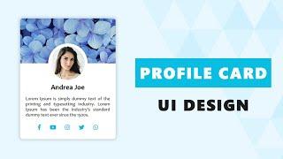 Attractive Profile Card UI Design - Using CSS & HTML