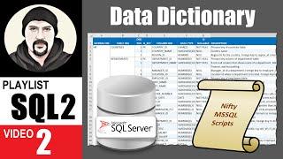 How to generate SQL Server data dictionary from SQL script