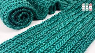 The EASIEST Ribbed Scarf You'll Ever Knit! 