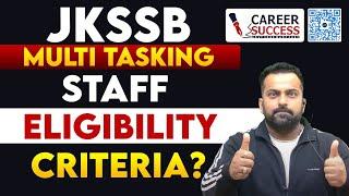 JKSSB | MTS Eligibility Criteria 2025 | Jkssb class iv eligibility criteria @CareerSuccessJammu