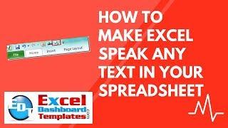 How to Make Excel Speak Any Text in Your Spreadsheet