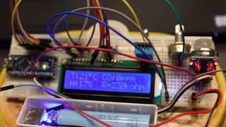 MQ-2 gas sensor 16x2 LCD screen output (Arduino)