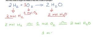 7.57 How many moles of oxygen needed to react with 4 moles hydrogen?