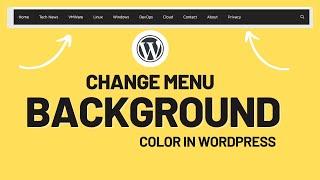 How to Change Menu Background Color in WordPress